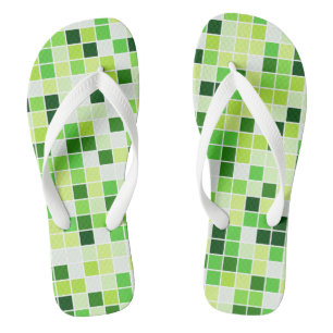 Tongs Carreaux de Piscine, Carreaux de Mosaïque Verts, M