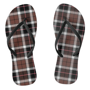 Tongs Carreaux Marron