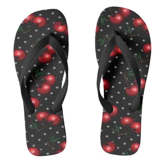 Tongs Cerises noires (Semelle)