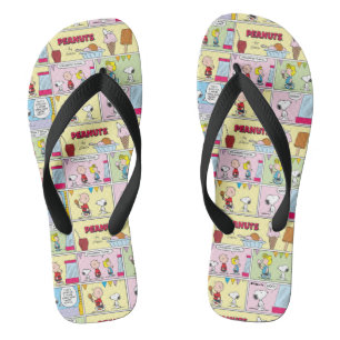 Tongs Charlie Brown, Snoopy & Sally Crème glacée