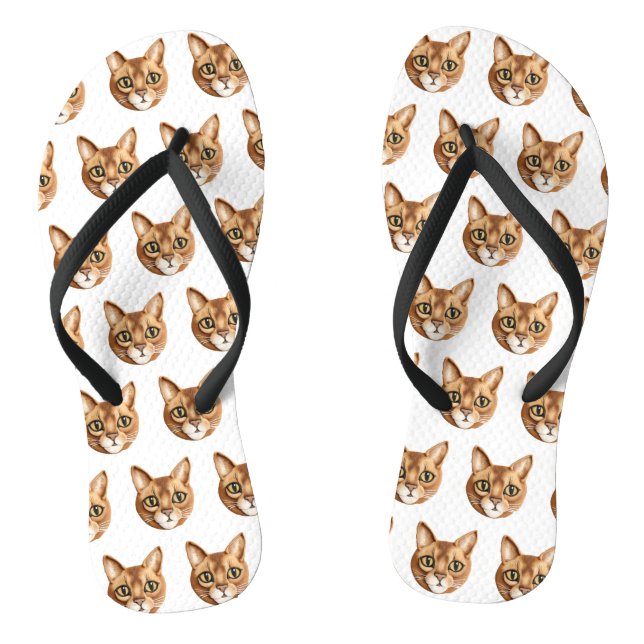 Tongs Chat abyssinien 3D inspiré (Semelle)