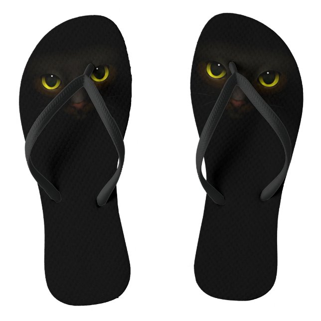 Tongs Chat noir mignon (Semelle)