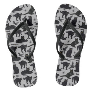 Tongs Chat noir sorcier adulte