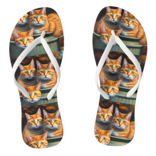 Tongs Chats Gingembre Plantes Pot, Flip Flops