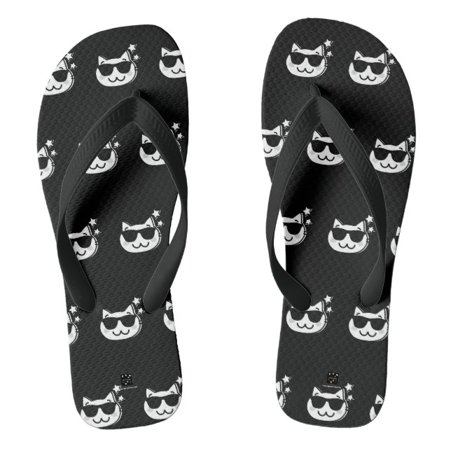 TONGS CHAUSSONS NOIRS CAT DAD (Semelle)
