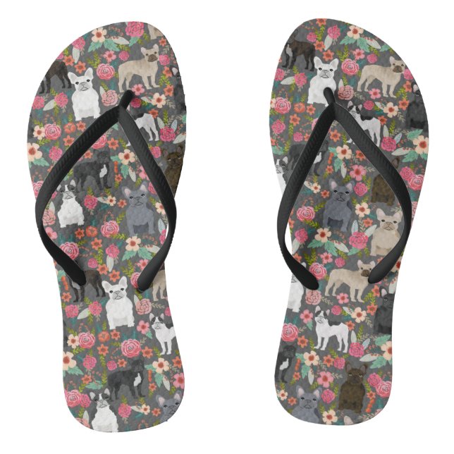Tongs Chaussures florales de Frenchie - baskets de (Semelle)