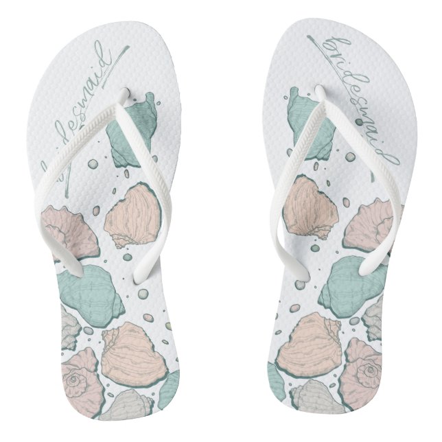 Tongs CHAUSSURES mariages | Coquillages modernes Corail  (Semelle)