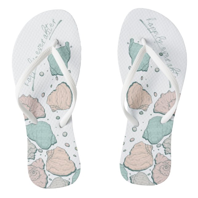 Tongs CHAUSSURES mariages | Coquillages modernes Corail  (Semelle)