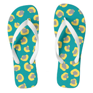 Tongs Cheetah leopard bleu des animaux de tigres mignons