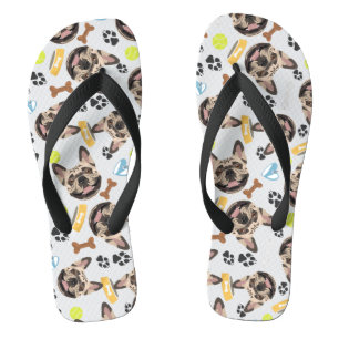 Tongs Chien souriant français