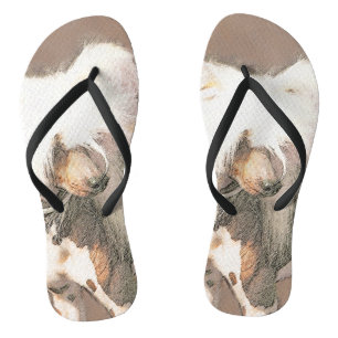 Tongs Chinese Crested Hairless Painting Original Dog Art