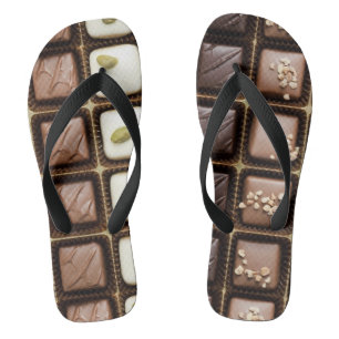 Tongs Chocolat de luxe fait main dans une boîte