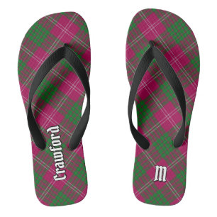 Tongs Clan Crawford Tartan Tartan Flip Flops