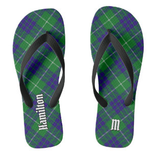 Tongs Clan Hamilton Chasse Tartan Flip Flops