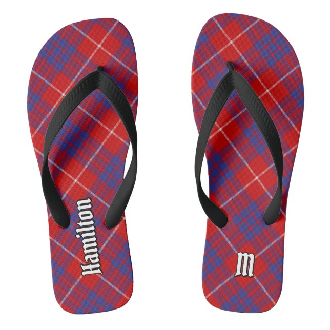 Tongs Clan Hamilton Red Tartan Flip Flops (Semelle)