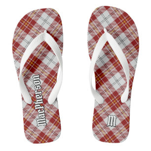 Tongs Clan MacPherson Robe Rouge Tartan Tartan Flip Flop