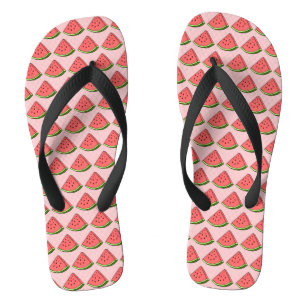 Tongs Classique Cute Chic Pink Watermelon Motif en tranc