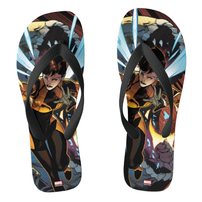 Tongs Classiques Avengers | Attaque volante de Wasp (Semelle)