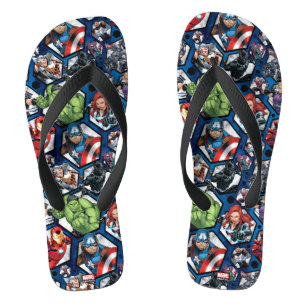 Tongs Classiques des Avengers   Motif Hexagonal Avengers