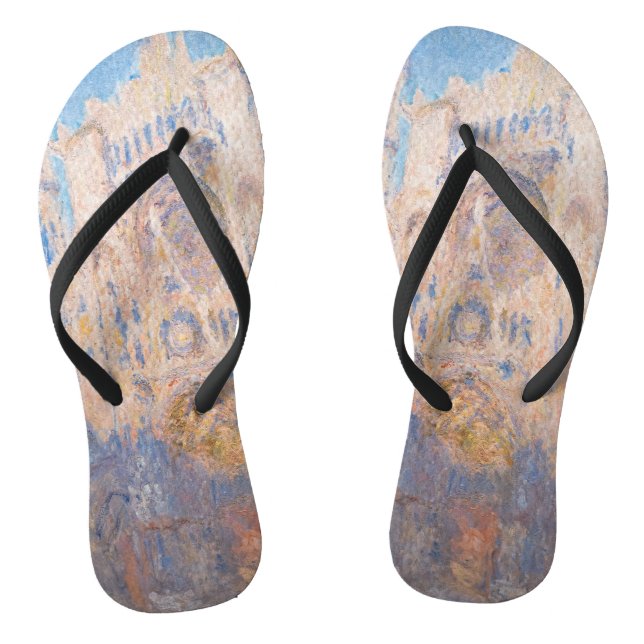 Tongs Claude Monet - Cathédrale de Rouen au coucher du s (Semelle)