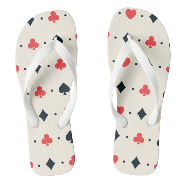 Tongs Clubs Diamonds Coeurs & Pique Poker Carte Jeu Amus (Semelle)