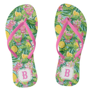 Tongs Cocktail Preppy Lemon Monogramme