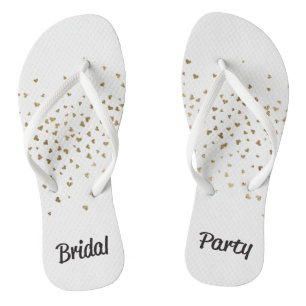 Tongs Coeur nuptiale d'or de partie