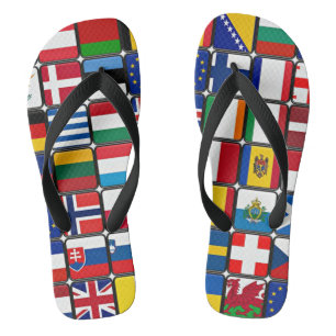 Tongs Collection internationale du drapeau