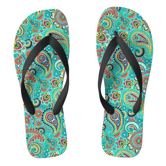 Tongs Coloré Retro Paisley (Semelle)