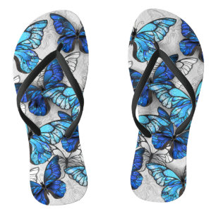 Tongs Composition des White and Blue Butterflies