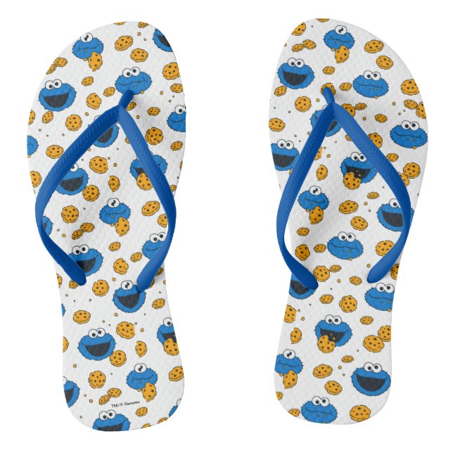 Tongs Cookie Monster | C est pour le Motif de cookies (Semelle)