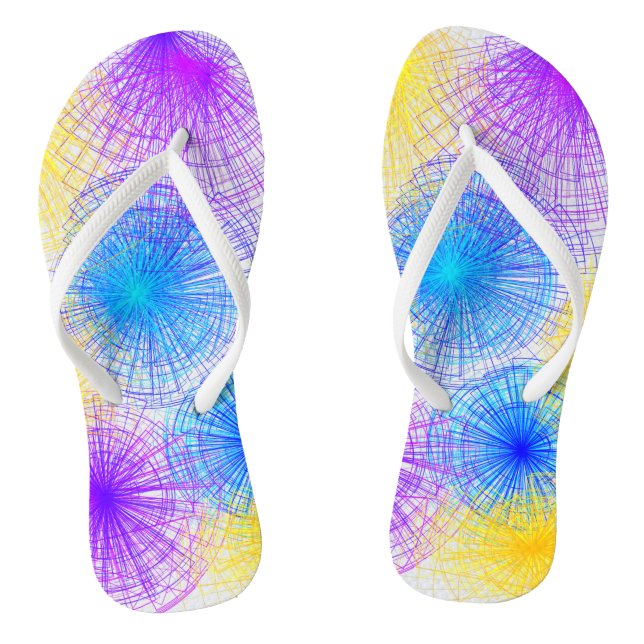 Tongs Cool Bleu pourpre Jaune spirale (Semelle)