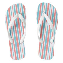 Corail et pinceau Turquoise Flip Flops