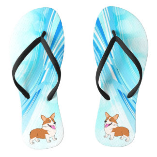 Tongs Corgis de vague d'eau