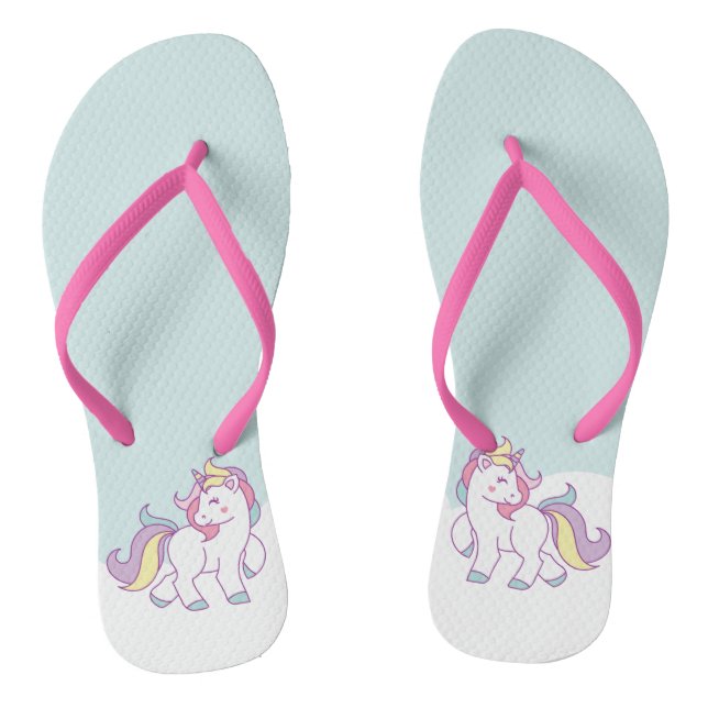 Tongs Couleur de l'Unicorne magique Cute Pastel (Semelle)