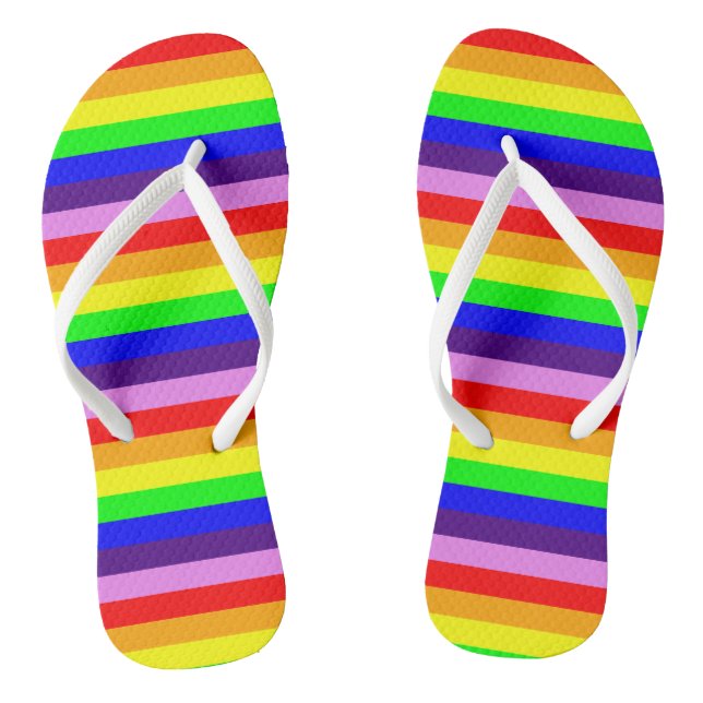 Tongs Couleurs arc-en-ciel Horizontal Classic Stripes Co (Semelle)