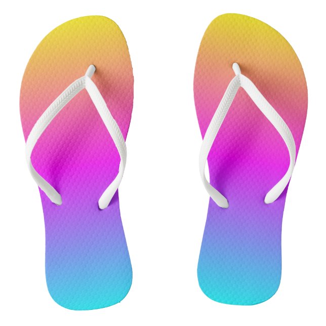 Tongs Couleurs douces et gaies bleu rose jaune (Semelle)
