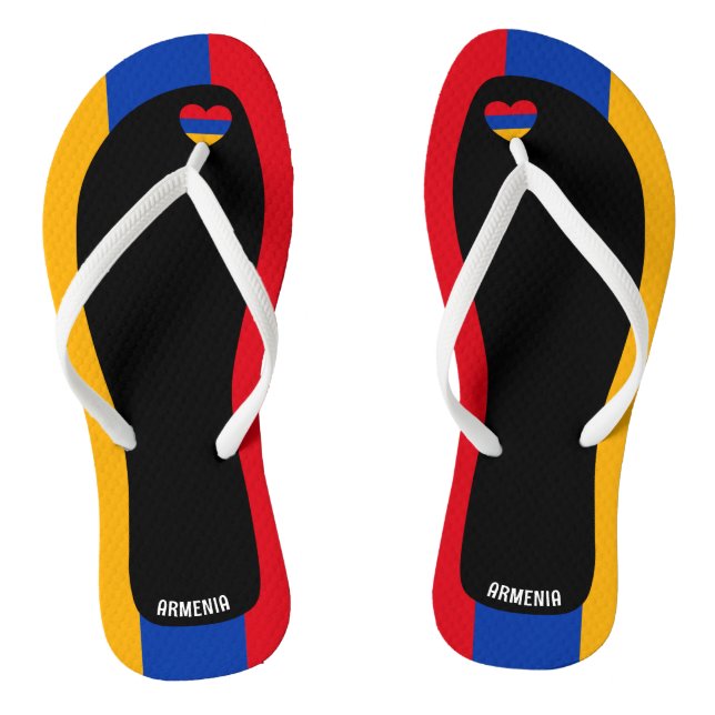 Tongs Couleurs patriotiques du drapeau de l'Arménie ravi (Semelle)