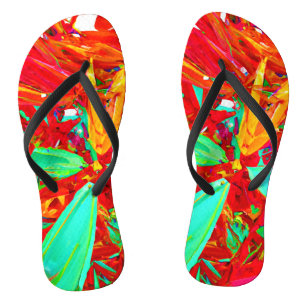 Tongs Couleurs vives Motif Abstrait