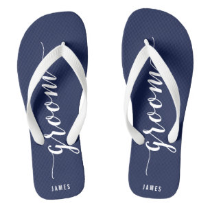 Tongs Coutume Salle Marine Bleu Mariage Flip Flops