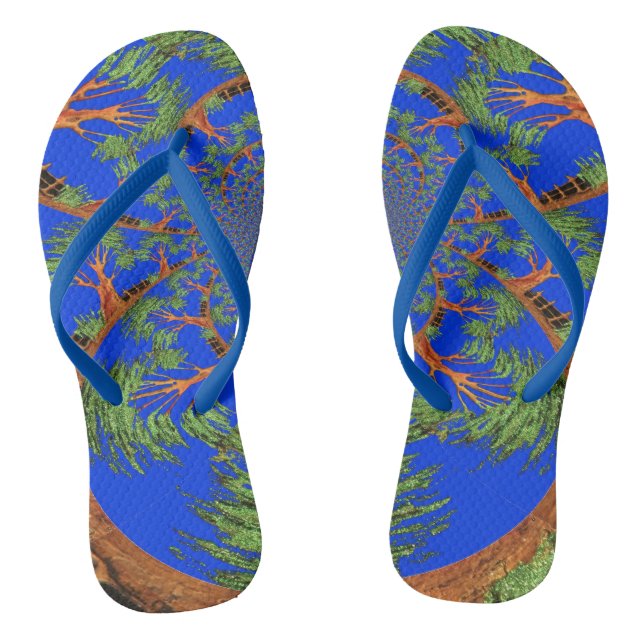 Tongs Créez votre propre Motif d'été avec ciel bleu (Semelle)