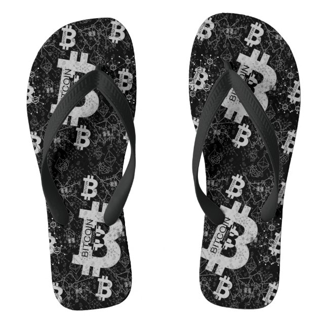 Tongs Cryptomonnaie Black Money Design (Semelle)
