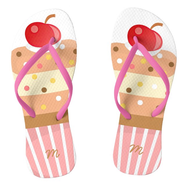 Tongs Cup cake Flip Flops (Footbed)