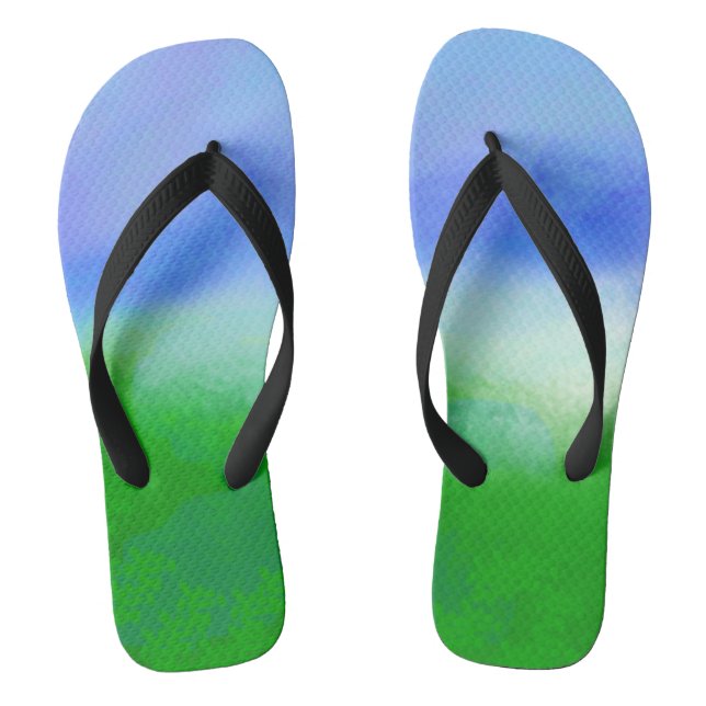 Tongs Cute Blue SKY VERT Moderne Femme Flip Flops (Semelle)