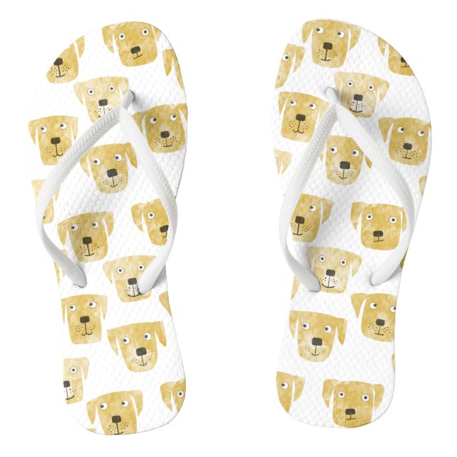 Tongs Cute Golden Labrador Retriever Chien Motif (Semelle)
