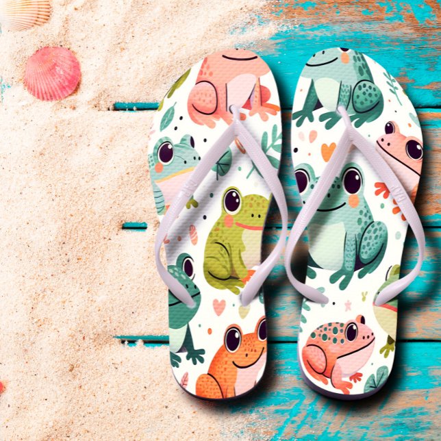 Tongs Cute grenouille flopflop (Créateur téléchargé)