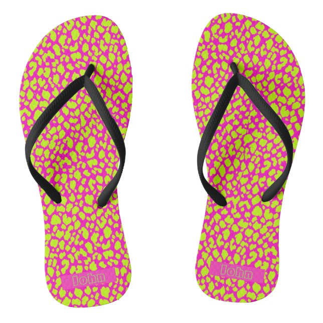 Tongs Cute Neon Hot rose Sandales Abstraites (Semelle)