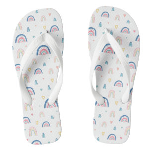 Tongs Cute Rainbows & Hearts Motif