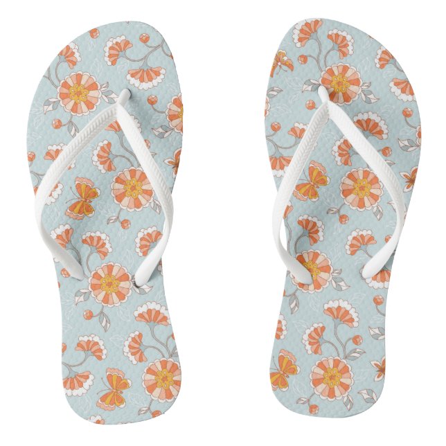 Tongs Cute Vintage  Papillon Motif (Semelle)