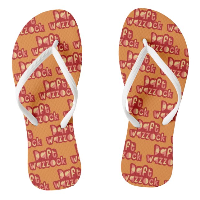 Tongs Daft Wazzock Funny British Insultes Flipflops (Semelle)
